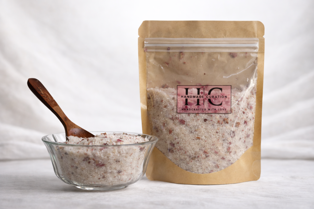 handmadecurationrosebathsalt