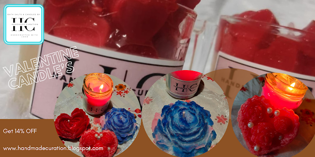 handmade rose candle