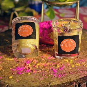 Luxury Thandai Vanilla scented candle pack of 2 – Holi return gift 2026 in premium glass jar