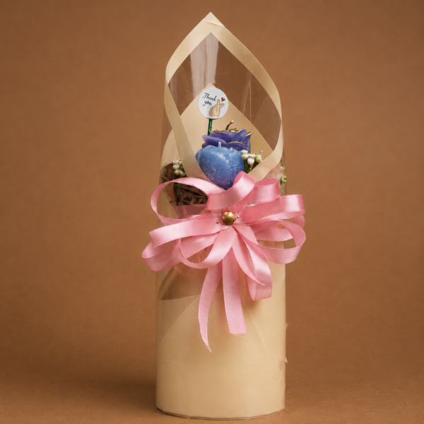 Luxury Rose Candle Bouquet – 6 Handcrafted Romantic Rose Candles